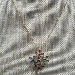 Multi colored flower necklace